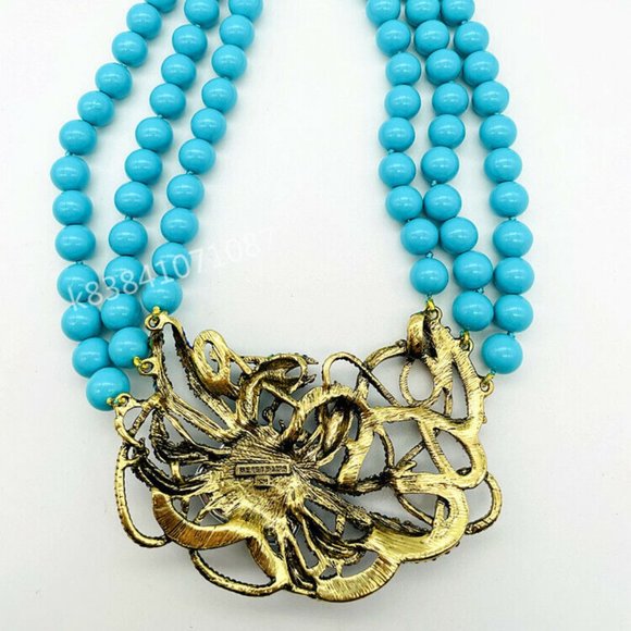 Magnificent HEIDI DAUS "Crabby" Crystal Triple Strand Beaded Necklace NWOT - Picture 7 of 10